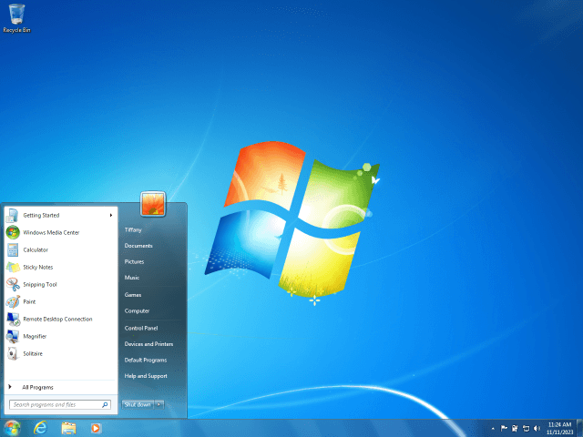 Windows 7 SP1 Aero desktop screenshot with glass windows and taskbar