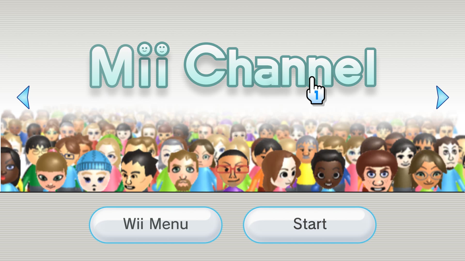Nintendo Wii Channel splash screen with glossy tiles