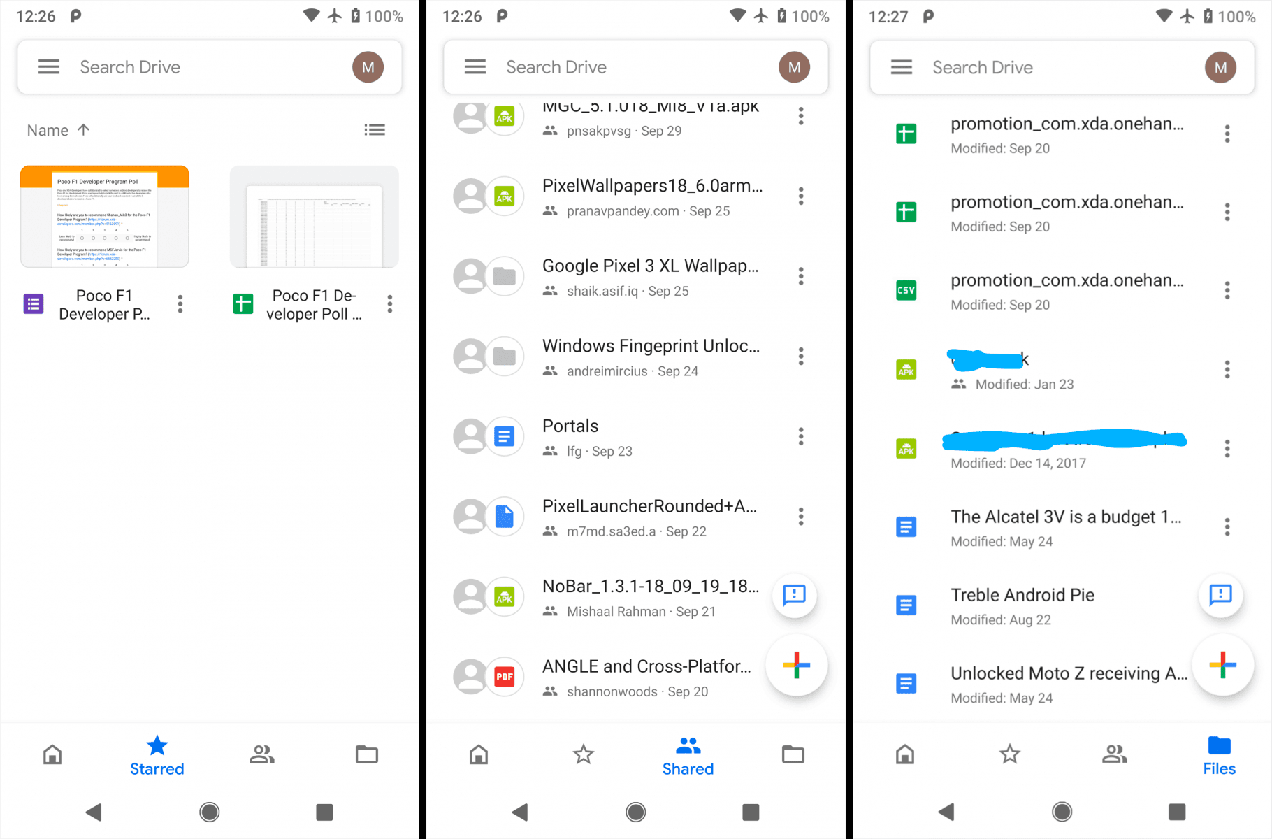 Google Drive & Workspace Material interface screenshot