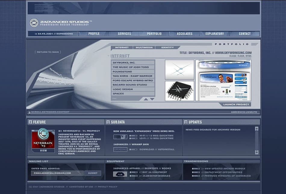 2Advanced Studios Flash splash / corporate intro screenshot